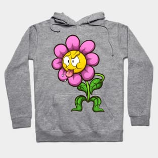 Cartoon Flower Sticking It’s Tongue Out Hoodie